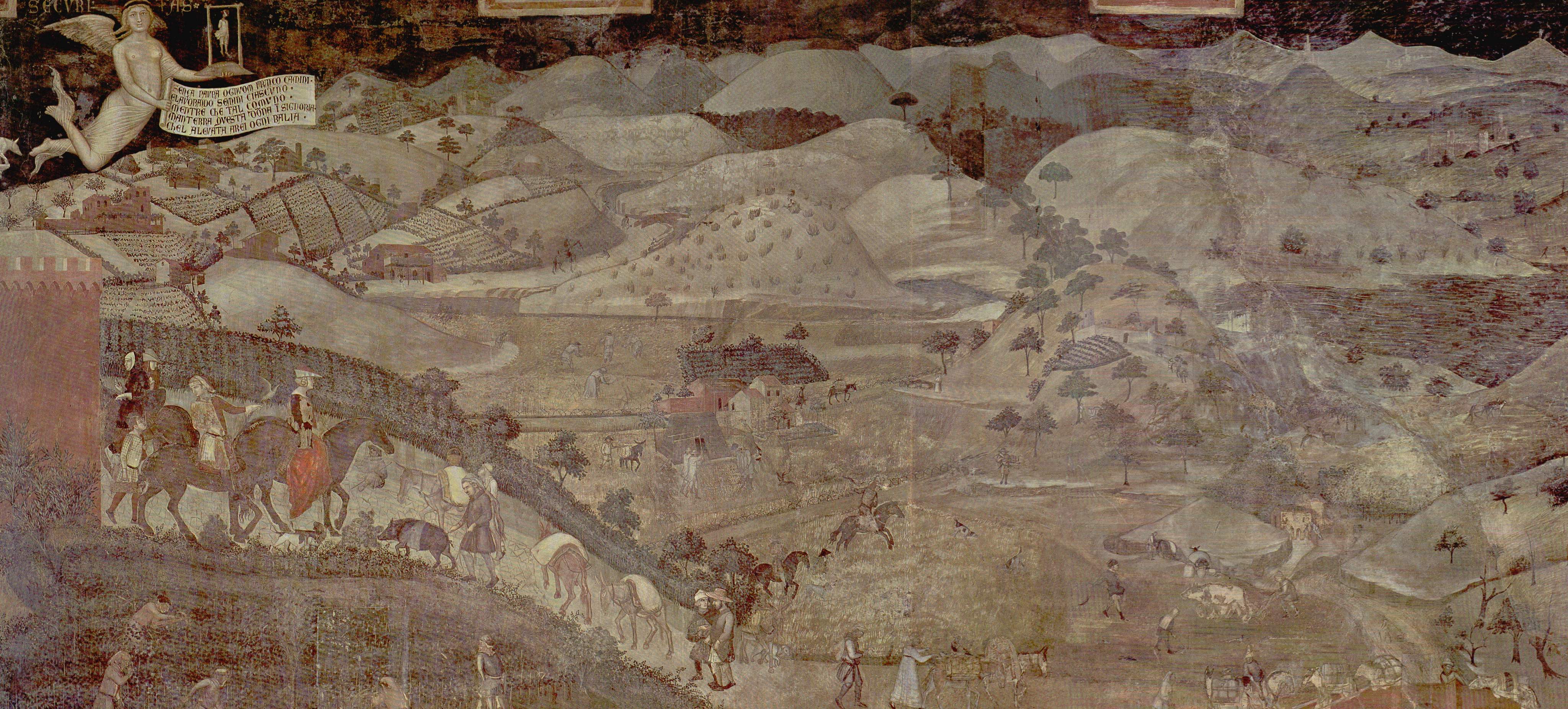 Ambrogio Lorenzetti, Effetti del Buon Governo nella campagna, 1338-1339