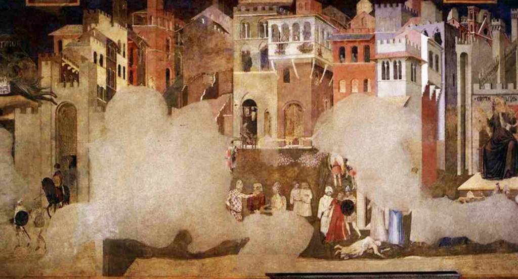 Ambrogio Lorenzetti, Effetti del Cattivo Governo nella città, 1338-1339