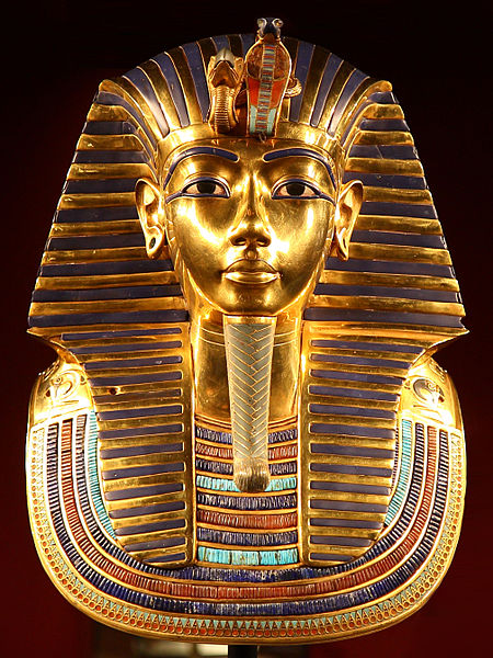 Maschera funeraria di Tutankhamon, 1323 a.C. c.ca