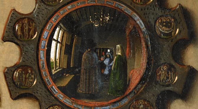 Jan van Eyck, I coniugi Arnolfini (part.), 1434