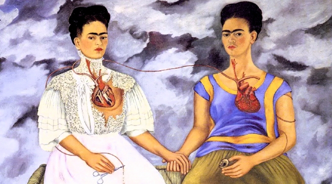 Frida Kahlo, Le due Frida, 1939 Olio su tela, (part.)